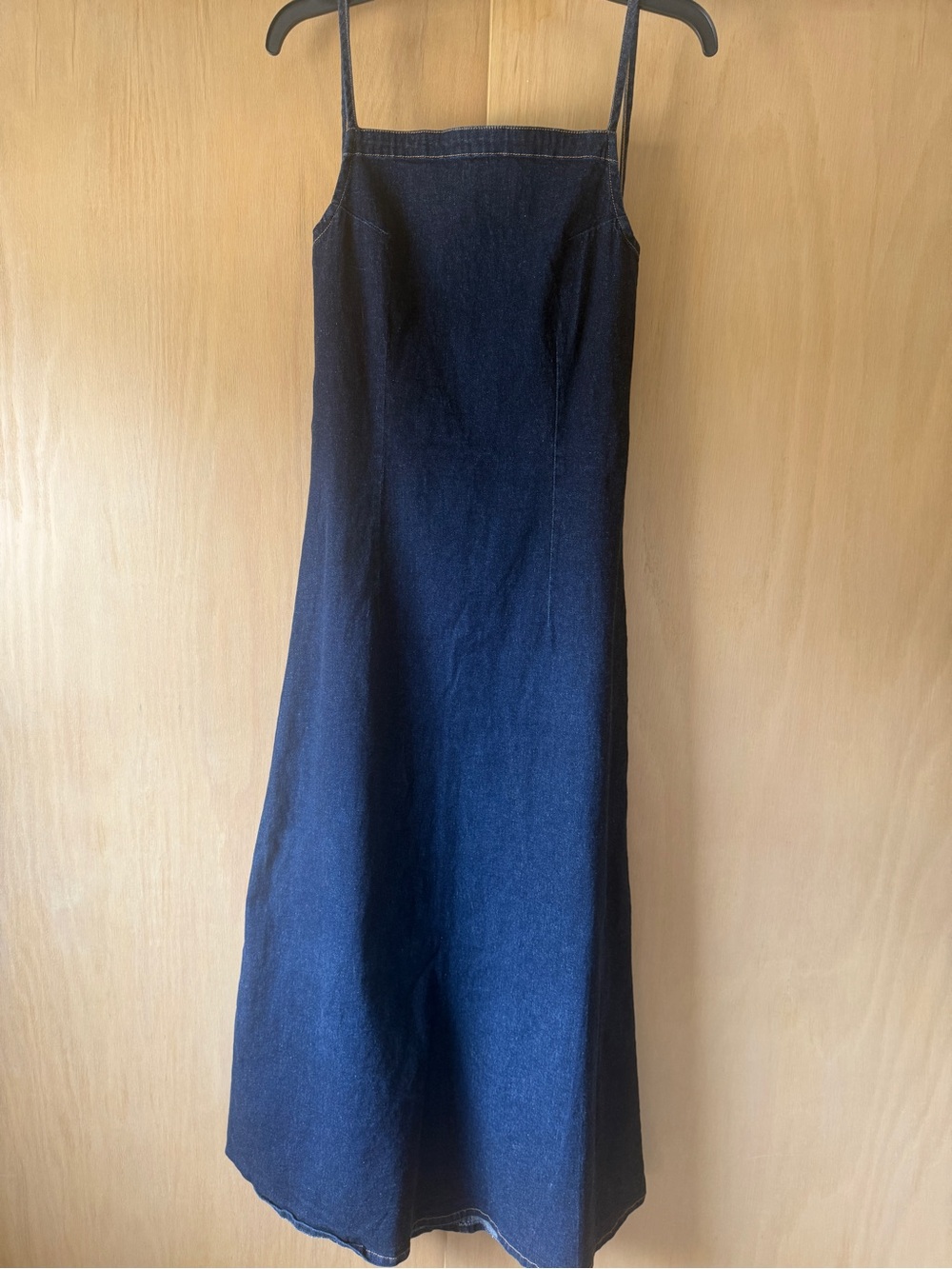 Moda International Dark Blue Denim Maxi Slip Dress